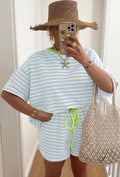 Loose Tee + Drawstring Shorts Set