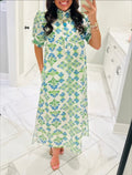 Green Floral Maxi